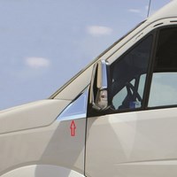 Накладки на стойки форточек (нерж.) 2 шт  VW CRAFTER 2012 >
